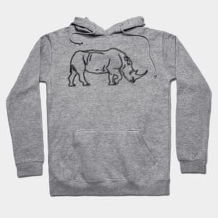 Minimalist Rhino Design Hoodie